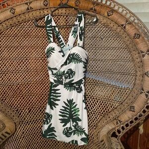 Skirted one piece bathing suit